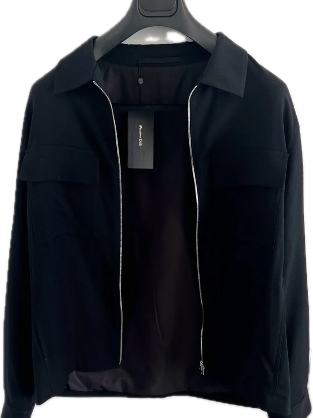 Massimo Dutti Black Lightweight Zip-Front Shirt Jacket - Limited edition - Picture 7 of 9